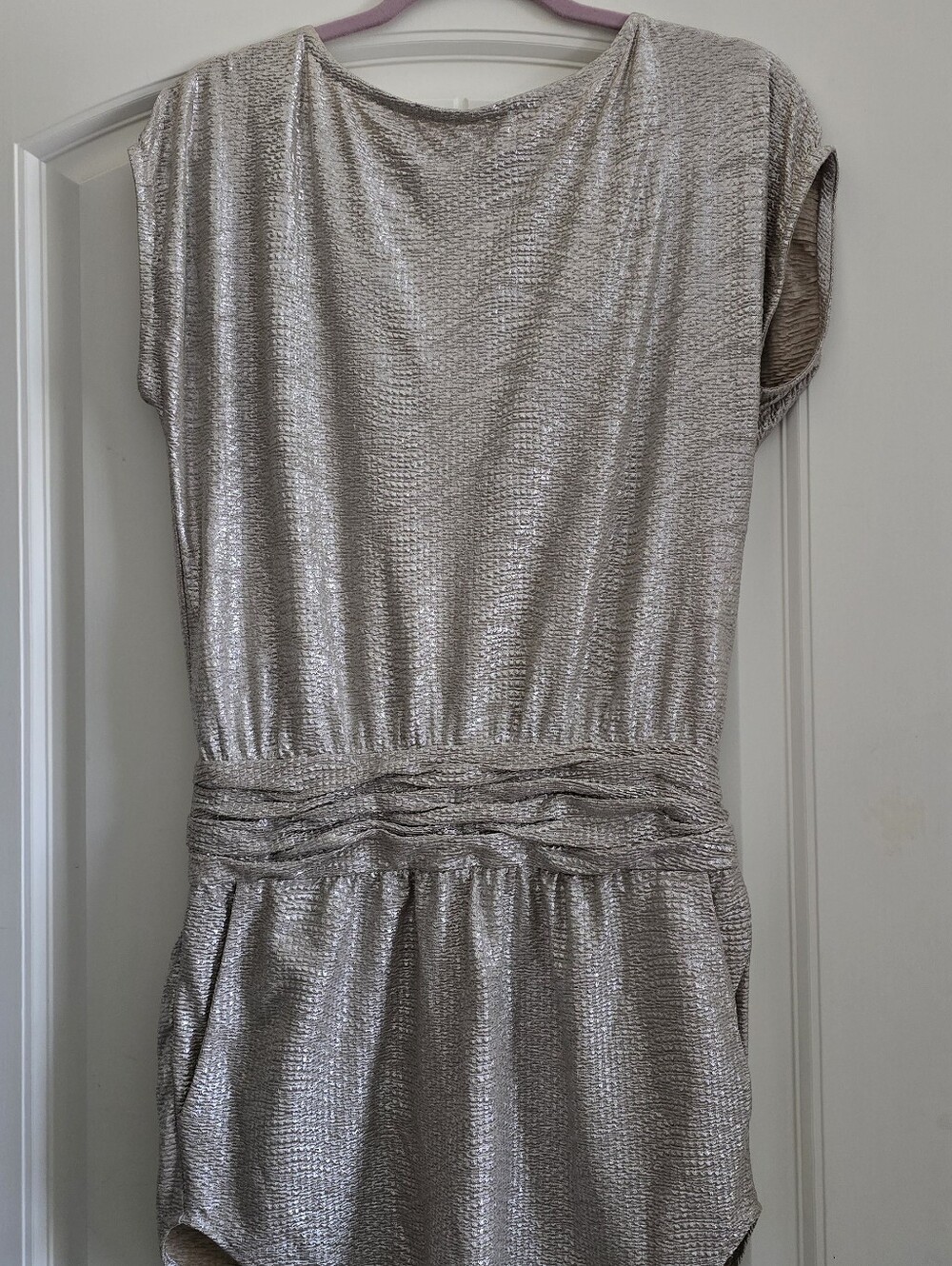 BCBGeneration Metallic Gold Textured Dress